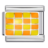 Fashion Color Checkerboard Series Italian Module Bracelet Titanium Steel Welding Drip Oil DIY Free Splicing Bracelet