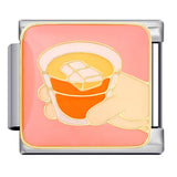 Gourmet Series Italian Module Bracelet Titanium Steel Welding Drip Oil Cartoon Pattern DIY Elastic Splicing Bracelet