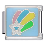 New Love Element Italian Module Bracelet Titanium Steel Gold Plated Drip Oil DIY Welding Pattern Bracelet Accessories