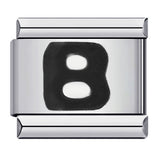 New Titanium Steel Black Alphabet DIY Italian Charm Bracelet Custom Name Link Chain