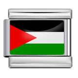 Hot Selling New World Flag Photo Dropper Series Titanium Steel DIY Italian Module Bracelet Accessories Wholesale