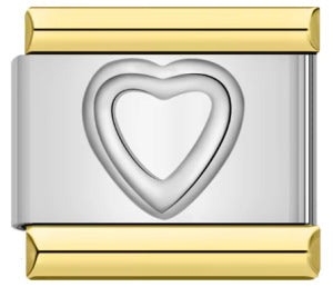 Gold Stamping Pattern Italian Module Bracelet DIY Gold Package Silver Titanium Steel Bracelet Italian Charms