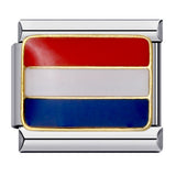 Flag, National Flag, Italian Module, Bracelet, Stainless Steel, Gold-plated, Oil Dripping, Welding Pattern, DIY Bracelet Wholesale