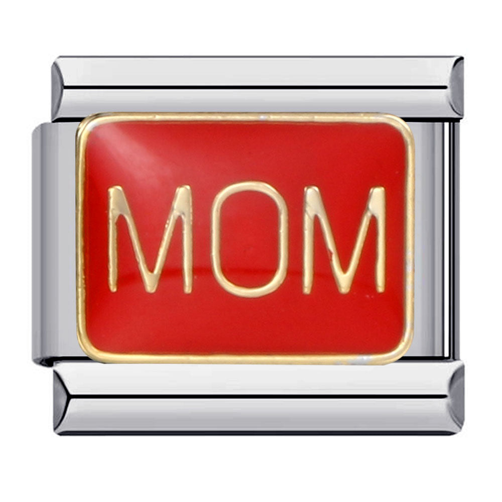 New Warm Mother's Day Series Bracelet Titanium Steel Gold Plated Welding Pattern DIY Italian Module Bracelet