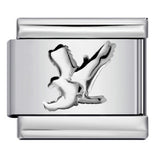 Convex Silver Stamping Pattern Italian Module Bracelet DIY Titanium Steel Bracelet Italian Charms