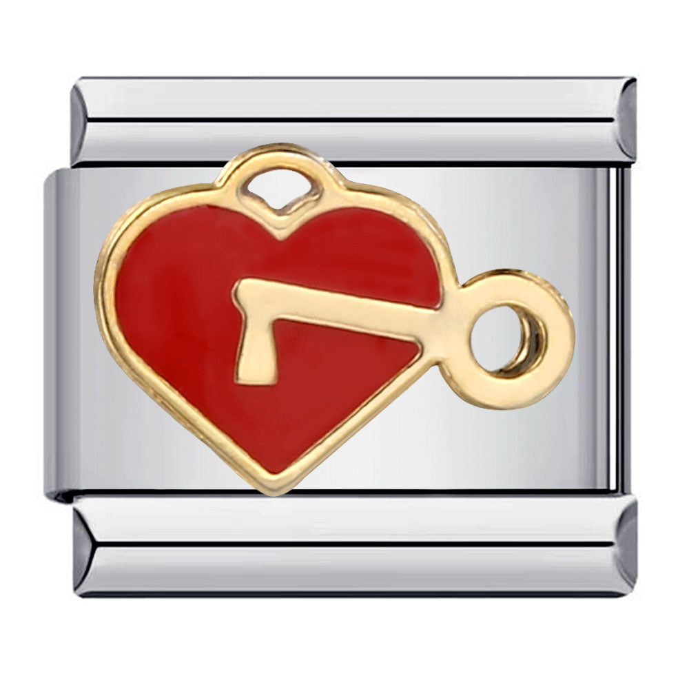 Romantic Valentine's Day Sweet Series Italian Module Bracelet Titanium Steel Welding Drip Oil Pattern DIY Bracelet