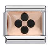 New Chess and Card Entertainment Stainless Steel Italian Module Bracelet Gold Plated Drip Oil Personalized DIY Welding Bracelet Wholesale