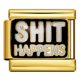 Gold Bottom Italian Module Bracelet Welding Dripping Oil Titanium Steel Bracelet Fashion DIY Italian Bracelet