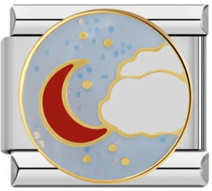 Titanium Steel Gold-plated Drip Welding Pattern DIY Italian Module Bracelet Italian Charm Bracele