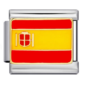 Flag, National Flag, Italian Module, Bracelet, Stainless Steel, Gold-plated, Oil Dripping, Welding Pattern, DIY Bracelet Wholesale