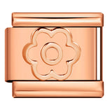 Rose Gold Titanium Steel Stamping Pattern DIY Italian Module Bracelet Italian Charm Bracelet