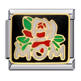 New Warm Mother's Day Series Bracelet Titanium Steel Gold Plated Welding Pattern DIY Italian Module Bracelet