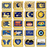 Gold Bottom Star Moon Blue Italian Module Bracelet DIY Jewelry Creative Accessories Detachable Titanium Steel Strap Chain