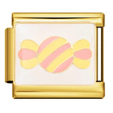 Gold and Silver Bottom Colorful Pattern Italian Module Bracelet Titanium Steel Welding Drip Oil DIY Bracelet Girlfriend Gift for Girls