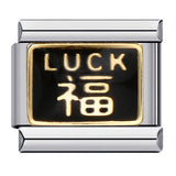 New Titanium Steel Gold Plated Welding Drip Oil DIY Italian Module Bracelet Italian Charm Bracelet