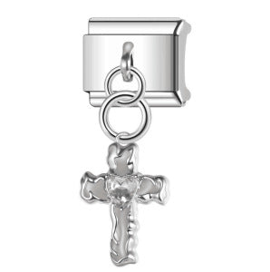 Cross Pendant Hook Style Italian Module Bracelet DIY Elastic Splicing Titanium Steel Strap Chain Accessories