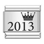 Crown Year Pattern Italian Module Bracelet Titanium Steel Laser Carving Bracelet Italian Bracelet