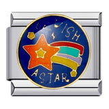 Space Planet Italy Module Bracelet Stainless Steel Welding Drip Oil Pattern DIY Elastic Personalized Bracelet