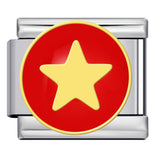 Stainless Steel Welding Drip Oil DIY Bracelet Italian Module Bracelet Round Starry Sky Pattern Elastic Bracelet