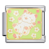 Pet Crowd Elements Italian Module Bracelet Welding Pattern Drip Oil DIY Elastic Splicing Stainless Steel Bracelet