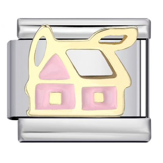 Christmas Series Italian Module Bracelet DIY Stainless Steel Welding Drip Oil Pattern Elastic Splicing Strap Chain