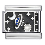 Tarot Series Italian Modular Bracelet DIY Welding Drip Oil Stretch Stainless Steel Chain