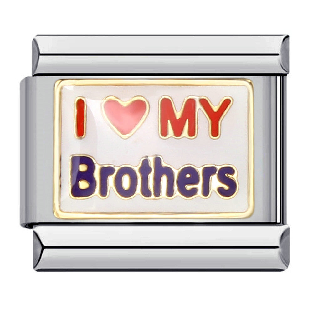 Family Elements DIY Elastic Bracelet Stainless Steel Welding Drip Oil Italian Module Bracelet Accessories Wholesale