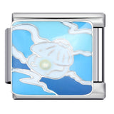 New Marine Biology Titanium Steel Strap Chain Gold Plated Welding Drip Oil DIY Italian Module Bracelet Accessories Wholesale