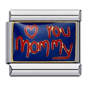 New Warm Mother's Day Series Bracelet Titanium Steel Gold Plated Welding Pattern DIY Italian Module Bracelet