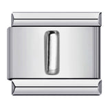 New Stainless Steel Silver Convex English Letter Italian Module Bracelet DIY Elastic Splicing Strap Chain