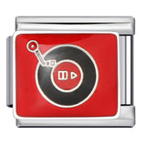 Music Hobby Series Stainless Steel Italian Module Bracelet Titanium Steel Welded Pattern DIY Bangle Wholesale