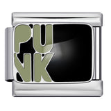 New DIY Italian Module Bracelet Titanium Steel Drip Oil Welding Pattern Strap Chain Fashion Splicing Strap Chain