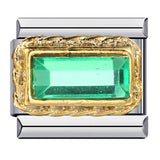 Colorful Zircon Italian Module Bracelet Titanium Steel Welding DIY Elastic Splicing Assembly Bracelet Accessories Wholesale