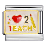 New Heart-shaped Titanium Steel Watch Strap Chain Gold-plated Welding Drip Oil DIY Italian Module Bracelet Accessories Wholesale