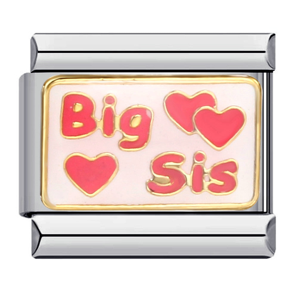 Pink Italian Modular Bracelet Titanium Steel Welding Gold Plated DIY Cartoon Free Connect Bracelet