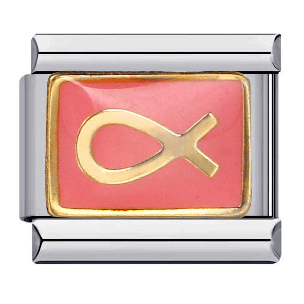 New Titanium Steel Gold Plated Welding Drip Oil DIY Italian Module Bracelet Italian Charm Bracelet