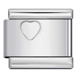 Laser Engraved Red Heart-shaped Ball Pattern Charm Module Titanium Steel DIY Free Splicing Italian Bracelet