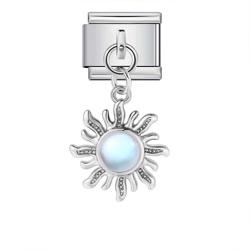 Single Hook Pendant Italian Module Bracelet Titanium Steel Splicing Strap Chain Italian Charm