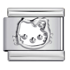 Titanium Steel Gold Silver Stamping Pattern DIY Italian Module Bracelet Italian Charm Bracelet