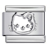 Titanium Steel Gold Silver Stamping Pattern DIY Italian Module Bracelet Italian Charm Bracelet