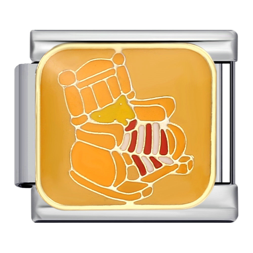 New Thanksgiving Series DIY Bracelet Stainless Steel Italian Module Bracelet Titanium Steel Welded Drip Oil Strap Chain