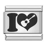 Cross Border Hot Selling Laser Engraving Heart-shaped Series Titanium Steel Handmade DIY Italian Module Bracelet Wholesale