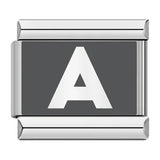 Laser Engraved 26 English Letters Italian Module Bracelet Stainless Steel Bracelet Italian Bracelet