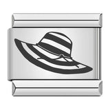 New Hat Backpack Pattern Italian Module Bracelet Titanium Steel Laser Carving DIY Strap Chain Wholesale