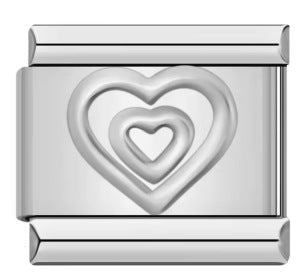 Stainless Steel Italian Module Bracelet with Gold Plated Stamping Pattern, Drip Oil DIY Elastic Personalized Strap Chain