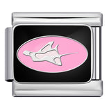 Cross Border Hot Selling Italian Module Bracelet Titanium Steel Drip Oil Welding Pattern DIY Watch Strap Chain Bracelet Wholesale