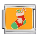 New Christmas Elements Italian Module Bracelet Personalized Welding Drip Oil Titanium Steel Bracelet DIY Strap Chain