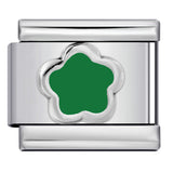 Color Drip Oil Petal Stamping Series DIY Italian Module Bracelet Titanium Steel Gold Plated Elastic Splicing Bracelet