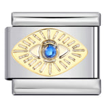 Italian Module Bracelet Devil's Eye Titanium Steel Welding Drip Oil Pattern DIY Elastic Splicing Personalized Strap Chain