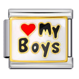 New Italian Module Bracelet Stainless Steel Welding Drip Oil Personalized English DIY Bracelet Accessories Wholesale